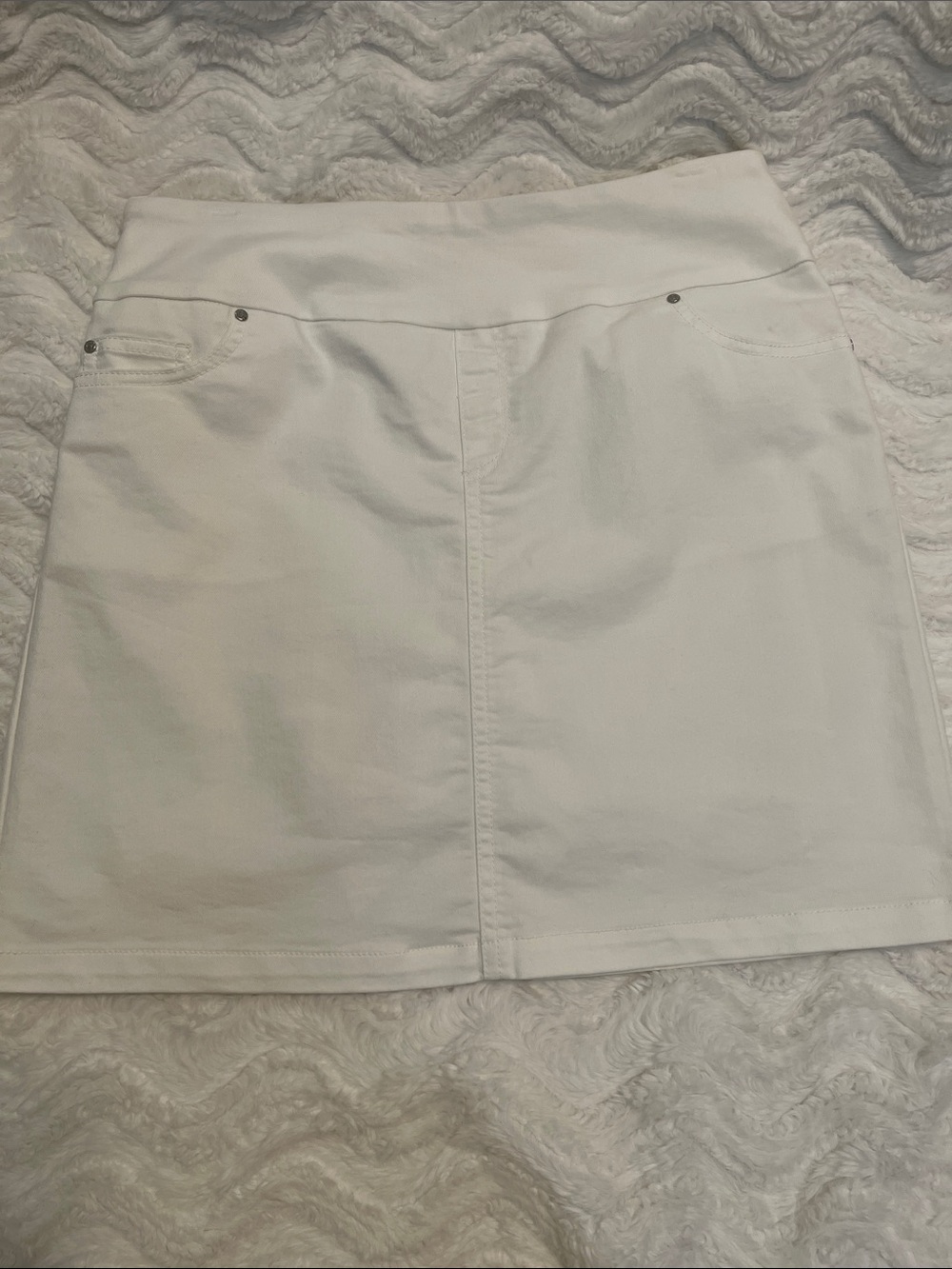 S.C. & Co. White Denim Skort